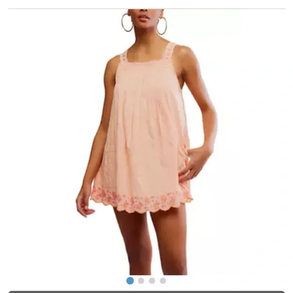 NWT FREE PEOPLE Latecia Embroidered mini dress - Picture 1 of 4